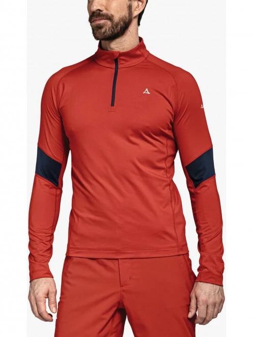 Schöffel Longsleeve Glatthorn M férfi polár pulóver piros színben 2