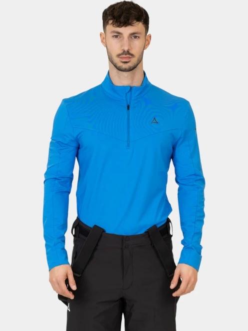 Schöffel Longsleeve Fiss M férfi polár pulóver kék színben 2