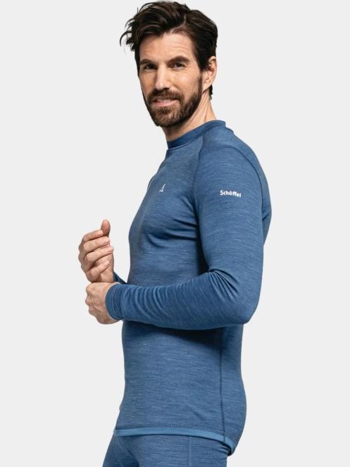 Schöffel Merino Turtle Neck M férfi aláöltöző felső kék színben 3
