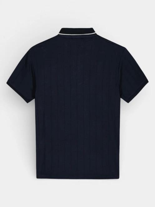 TBS Simeopol férfi galléros póló sötétkék színben 3