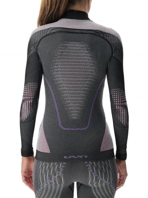 UYN UYN WOMAN EVOLUTYON UW SHIRT LG_SL.TURTLE NECK MELANGE női aláöltöző felső szürke színben 3