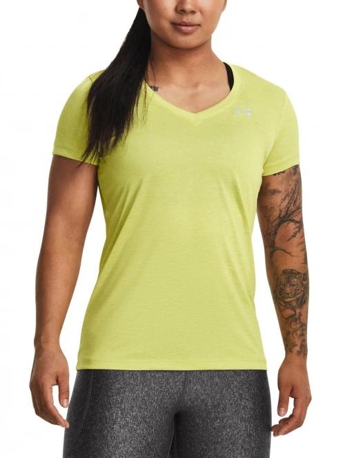 Under Armour Tech Ssv - Twist női rövid ujjú sport póló sárga színben 2