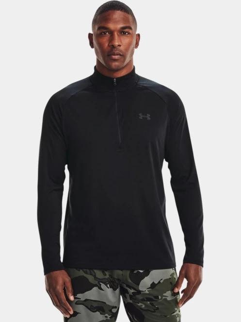 Under Armour UA Tech 2.0 1/2 Zip férfi hosszú ujjú sport póló fekete színben 2