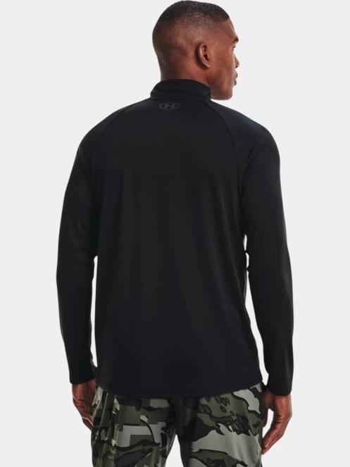 Under Armour UA Tech 2.0 1/2 Zip férfi hosszú ujjú sport póló fekete színben 3