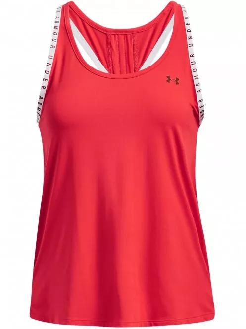Under Armour Ua Knockout Tank női rövid ujjú sport póló piros színben 4