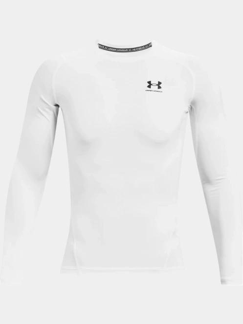 Under Armour UA HG Armour Comp LS férfi hosszú ujjú sport póló fehér színben 7