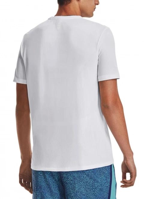 Under Armour UA Seamless Stride SS férfi rövid ujjú sport póló fehér színben 3