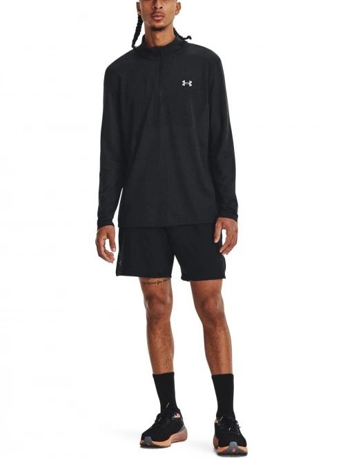 Under Armour UA Seamless Stride 1/4 Zip férfi pulóver fekete színben 4