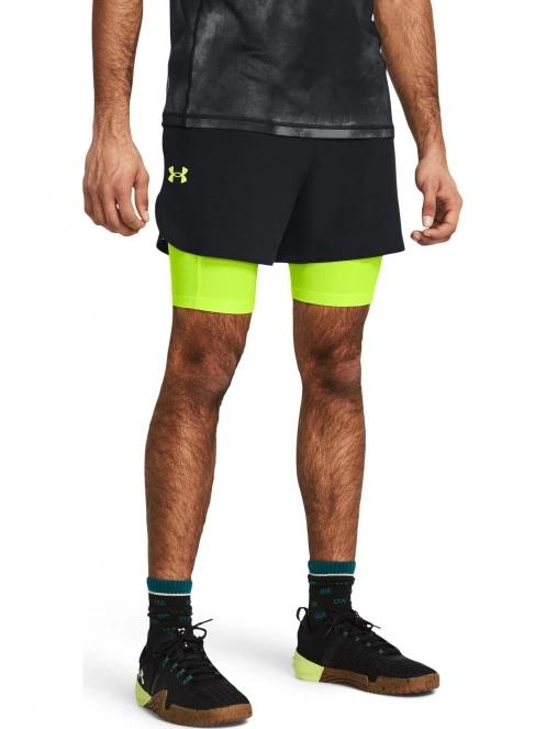Under Armour UA Peak Woven 2in1 Sts férfi sport rövidnadrág sárga színben 2