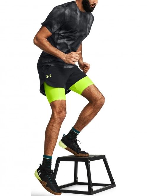 Under Armour UA Peak Woven 2in1 Sts férfi sport rövidnadrág sárga színben 4
