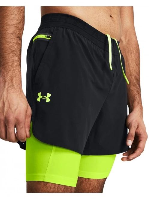 Under Armour UA Peak Woven 2in1 Sts férfi sport rövidnadrág sárga színben 5