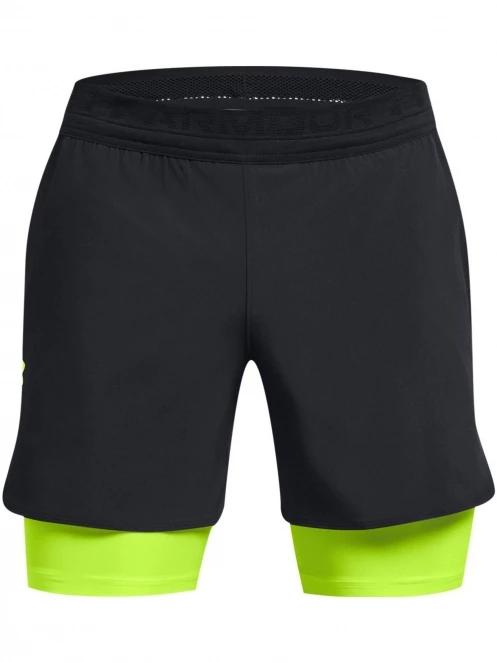 Under Armour UA Peak Woven 2in1 Sts férfi sport rövidnadrág sárga színben 6