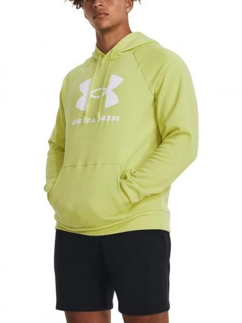 Under Armour Ua Rival Fleece Logo Hd férfi kapucnis pulóver sárga színben 2