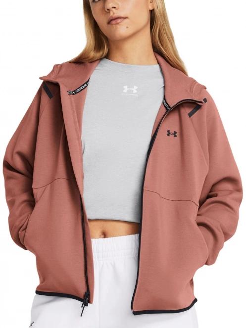 Under Armour Unstoppable Flc Fz női kapucnis pulóver rózsaszín színben 2