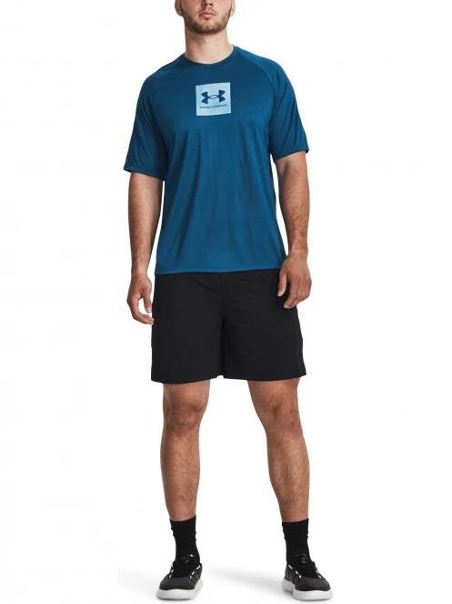Under Armour UA Tech Prt Fill SS férfi rövid ujjú sport póló kék színben 4