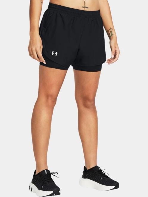 Under Armour UA Fly By 2-in-1 Shorts női sport rövidnadrág fekete színben 2