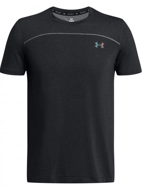 Under Armour UA Rush Seamless Novelty SS férfi rövid ujjú sport póló fekete színben 6
