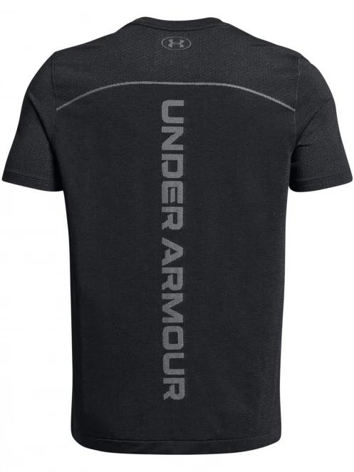 Under Armour UA Rush Seamless Novelty SS férfi rövid ujjú sport póló fekete színben 7