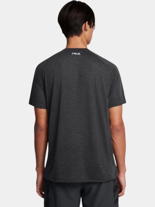 Under Armour Ua Trail Run Shortsleeve férfi rövid ujjú sport póló szürke színben 3