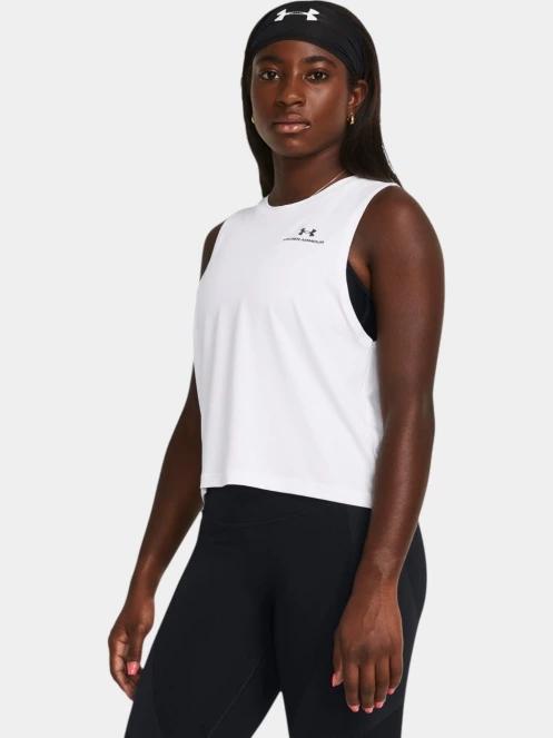Under Armour Vanish Energy Crop Tank női ujjatlan sport póló fehér színben 2