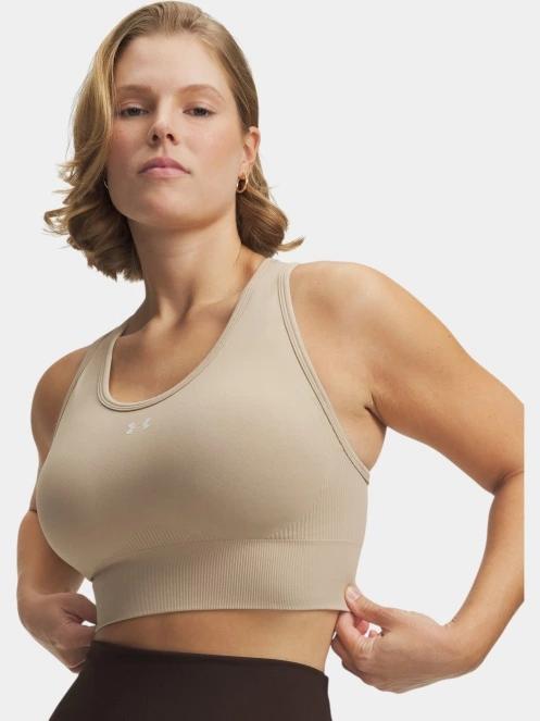 Under Armour Vanish Seamless Mid Bra női sportmelltartó homok színben 4