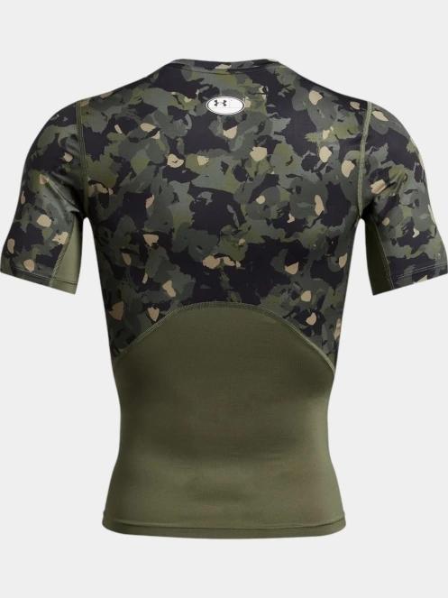Under Armour Ua HG Armour Prtd Ss férfi rövid ujjú sport póló zöld színben 5
