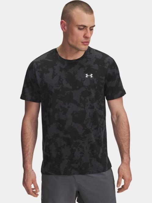 Under Armour UA Launch Printed SS férfi rövid ujjú sport póló szürke színben 2