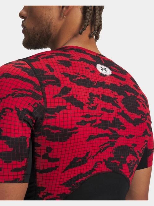 Under Armour UA HG Printed SS férfi rövid ujjú sport póló fekete színben 4