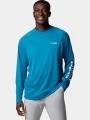 Columbia Terminal Tackle LS Shirt férfi hosszú ujjú sport póló kék színben 1