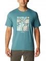 Columbia Men's Sun Trek Short Sleeve Graphic Tee férfi rövid ujjú sport póló zöld színben 1