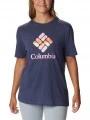 Columbia Bluebird Day Relaxed Crew Neck női rövid ujjú póló kék színben 1