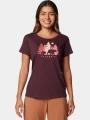 Columbia Daisy Days Short Sleeve Graphic Tee női rövid ujjú póló piros színben 1