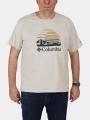 Columbia Path Lake Graphic Tee II férfi rövid ujjú póló homok színben 1