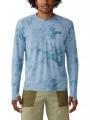 Mountain Hardwear Crater Lake Long Sleeve Crew férfi hosszú ujjú póló világoskék színben 1
