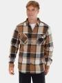 Fundango Roddy Lined Shirt férfi ingkabát barna színben 1