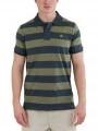 Fundango Incognito Stripe Poloshirt férfi galléros póló oliva színben 1