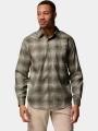 Columbia Silver Ridge Utility Lite Plaid Long Sleeve Shirt férfi hosszú ujjú túraing zöld színben 1