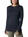 Columbia Leslie Falls Long Sleeve Shirt női hosszú ujjú sport póló fekete színben 1