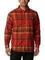 Columbia Pitchstone Heavyweight Flannel Shirt férfi hosszú ujjú ing piros színben 1