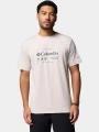 Columbia Kwick Hike Graphic Short Sleeve Tee férfi rövid ujjú sport póló homok színben 1