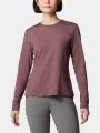 Columbia Sloan Ridge Graphic Long Sleeve Shirt női hosszú ujjú sport póló piros színben 1