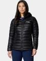 Columbia Arctic Crest Down Hooded Jacket női steppelt átmeneti kabát fekete színben 1