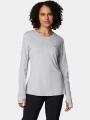 Columbia Sloan Ridge Long Sleeve Shirt női hosszú ujjú sport póló szürke színben 1