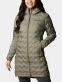 Columbia Delta Ridge II Long Down Jacket női pehelykabát zöld színben 1