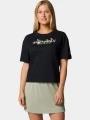 Columbia Rolling Bend Graphic Relaxed Crop Short Sleeve Shirt női crop top fekete színben 1