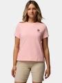 Columbia Rolling Bend Graphic Short Sleeve Shirt női rövid ujjú póló rózsaszín színben 1