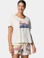 Columbia Ruby Springs Graphic Scoop Neck Short Sleeve Shirt női rövid ujjú póló fehér színben 1