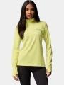 Columbia Driventure Half Zip női hosszú ujjú sport póló sárga színben 1