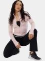 Fundango Flop Zip Up Top női hosszú ujjú sport póló rózsaszín színben 1