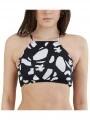 Fundango Hogg High Neck Top női bikini felső fekete színben 1
